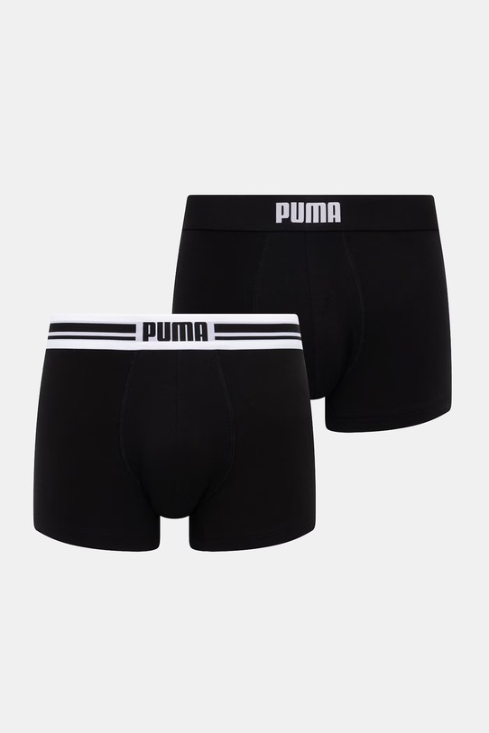 Puma bokserki Everyday Logo 2-pack dzianina czarny 938476