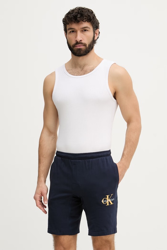Calvin Klein Underwear pyžamové šortky pánske LV00NM2973 tmavomodrá SS26