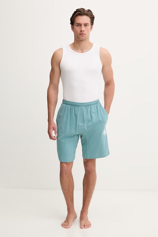Calvin Klein Underwear pyžamové šortky pánské LV00NM2973 tyrkysová SS26