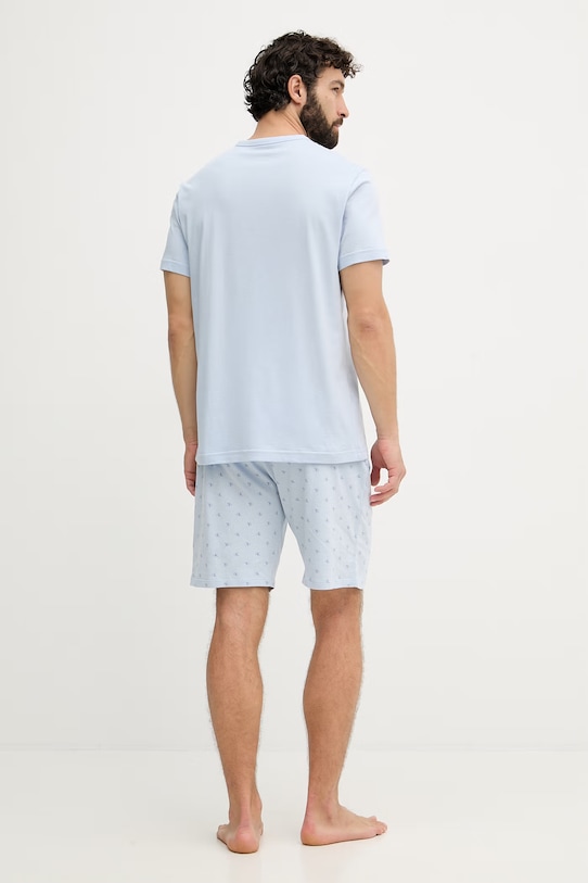 Calvin Klein Underwear dvojdielne pyžamo pánske bavlnené modrá LV00NM2900
