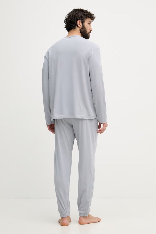 Calvin Klein Underwear dvojdielne pyžamo pánske bavlnené s elastanom sivá LV00NM2999