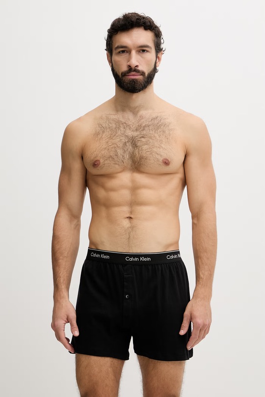 Calvin Klein Underwear boxerky pánske bavlnené 3-pak čierna 000NB4005A