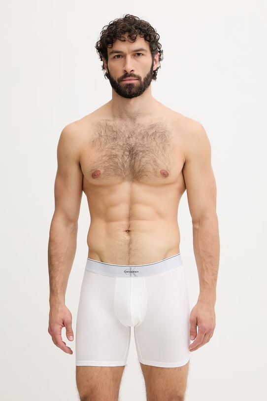 Calvin Klein Underwear boxeri pentru bărbați pachet de 3 alb LV00NB4473