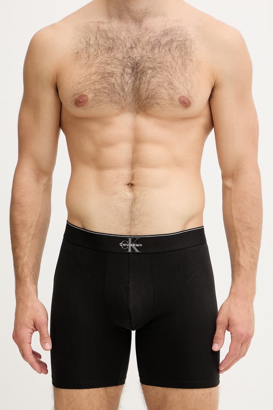 Calvin Klein Underwear boxeri pentru bărbați pachet de 3 LV00NB4473 alb SS26