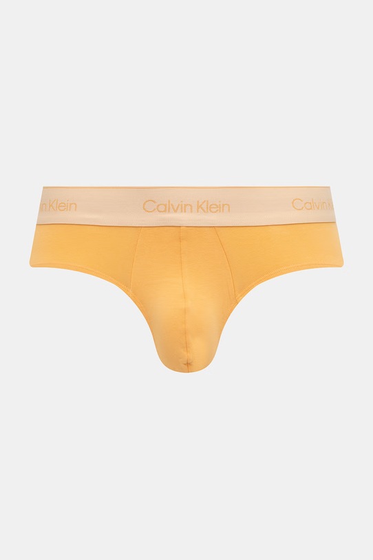 Calvin Klein Underwear slipy męskie bawełniane z elastanem 5-pack LV00NB4549 żółty
