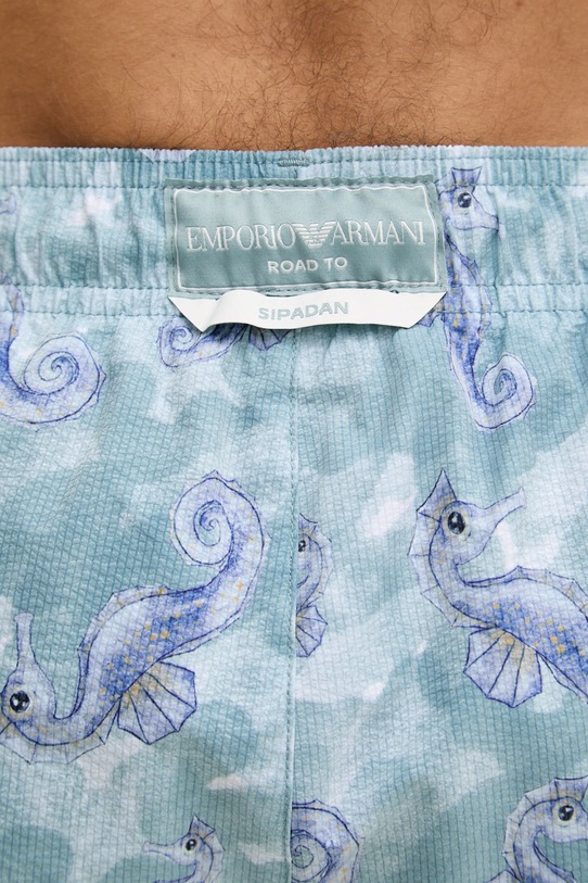 Emporio Armani Underwear szorty kąpielowe męskie turkusowy EM000583.AF20447