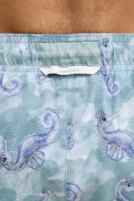 Emporio Armani Underwear szorty kąpielowe męskie turkusowy EM000583.AF20447