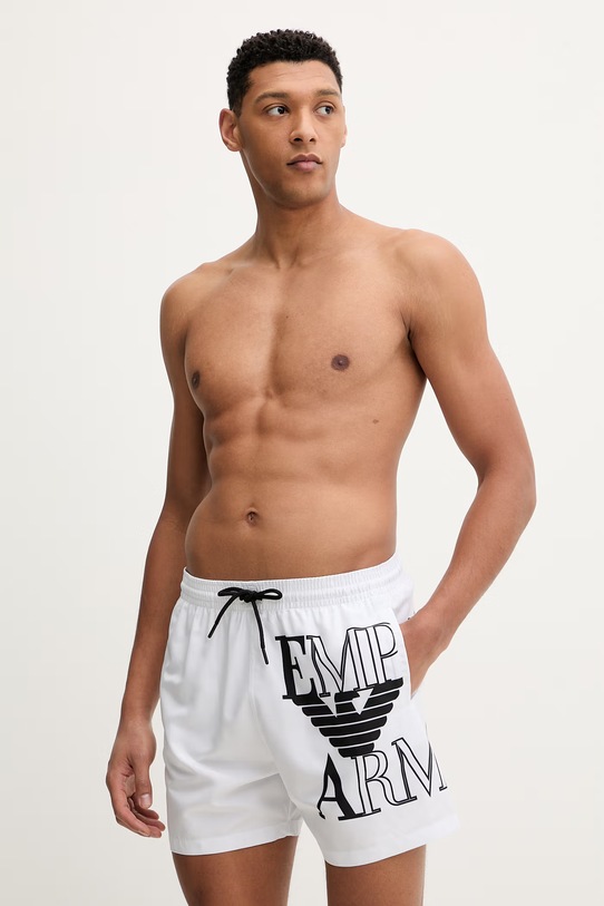 Plavkové šortky Emporio Armani Underwear biela EM000583.AF20434
