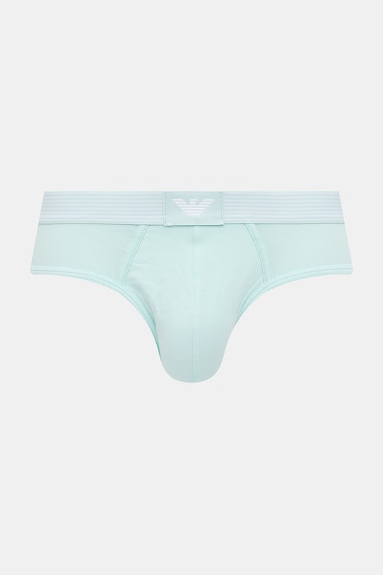 Odzież Emporio Armani Underwear slipy męskie bawełniane z elastanem 2-pack EM000401.AF18884 zielony