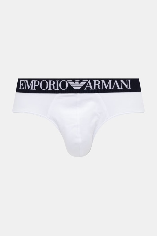 Odzież Emporio Armani Underwear slipy męskie bawełniane z elastanem 2-pack EM000251.AF18881 granatowy
