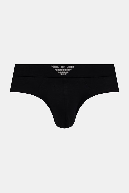 Odzież Emporio Armani Underwear slipy męskie bawełniane z elastanem 2-pack EM000251.AF18881 czarny