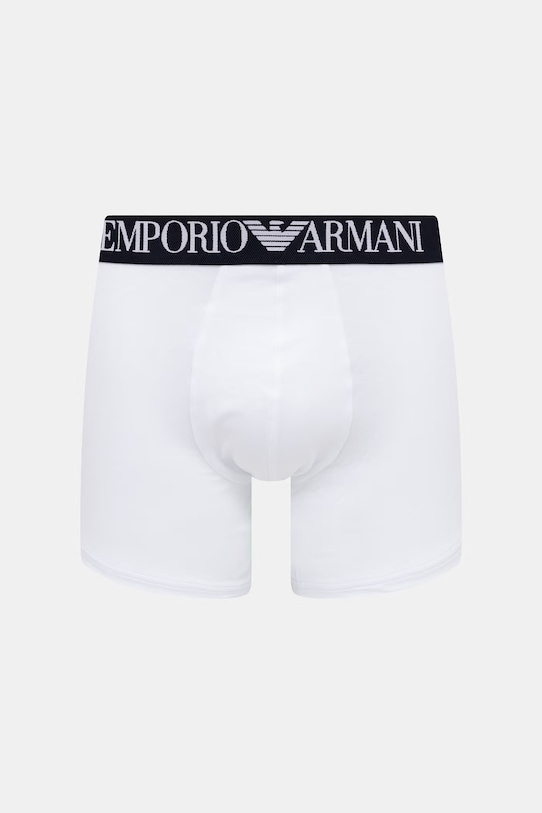 Odzież Emporio Armani Underwear bokserki męskie bawełniane z elastanem 2-pack EM000252.AF18881 granatowy