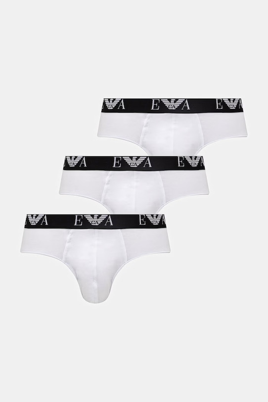 Emporio Armani Underwear slipy 3-pack dzianina biały EM000258.AF14131