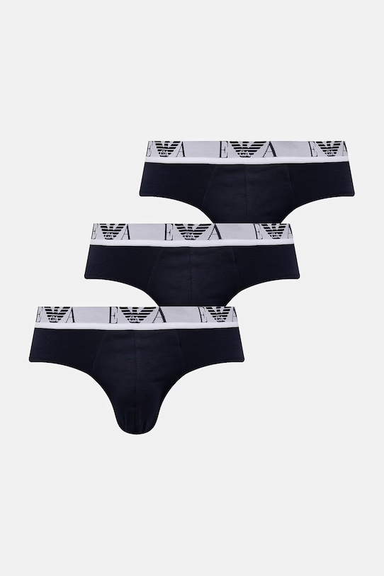 Emporio Armani Underwear slipy 3-pack dzianina granatowy EM000258.AF14131