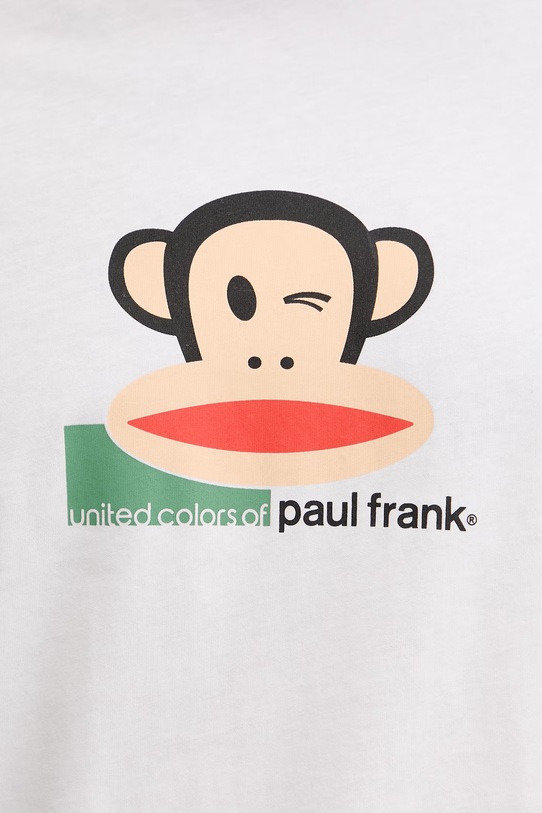 United Colors of Benetton pyžamová košeľa pánska bavlnená 3VR54M02A biela