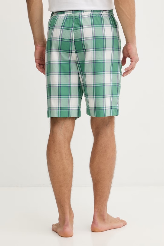Îmbrăcăminte United Colors of Benetton pantaloni scurți de pijama pentru bărbați, din bumbac 4ZPZ49007 verde