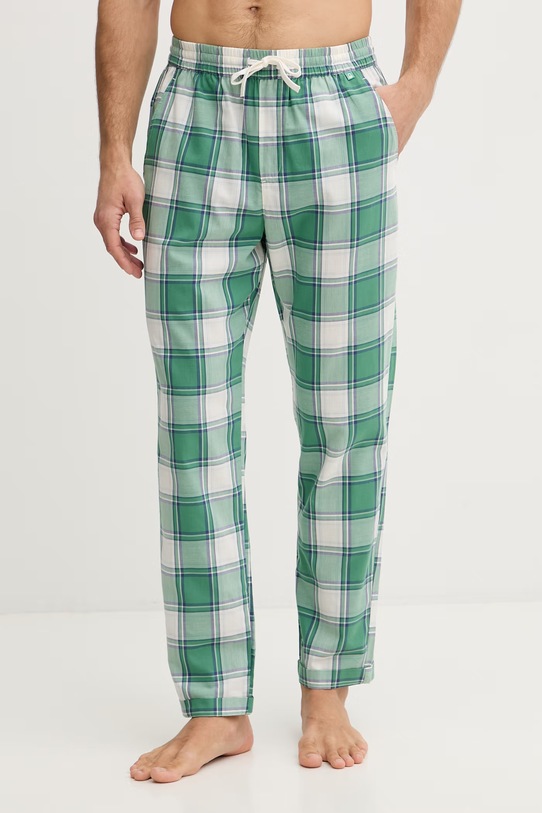 United Colors of Benetton pantaloni da pigiama da uomo in cotone verde 4ZPZ4F00F