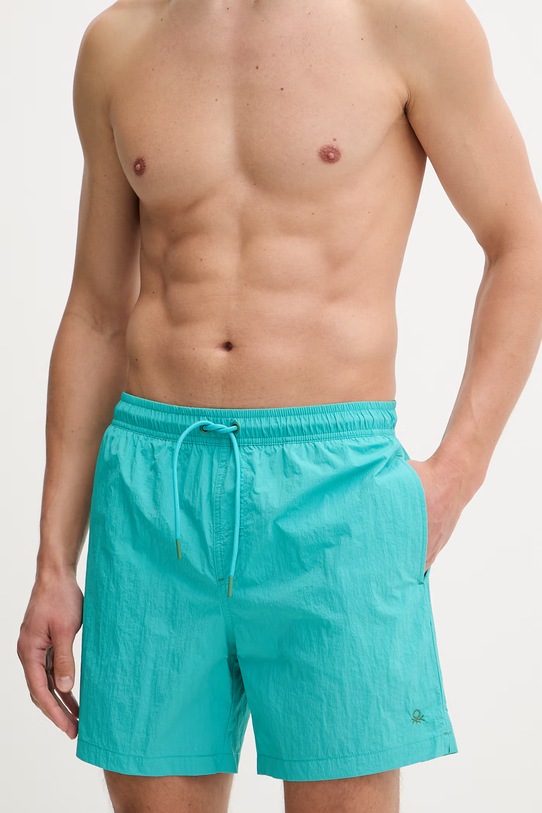 United Colors of Benetton plavecké šortky pánske 57EH6X00V tyrkysová SS26