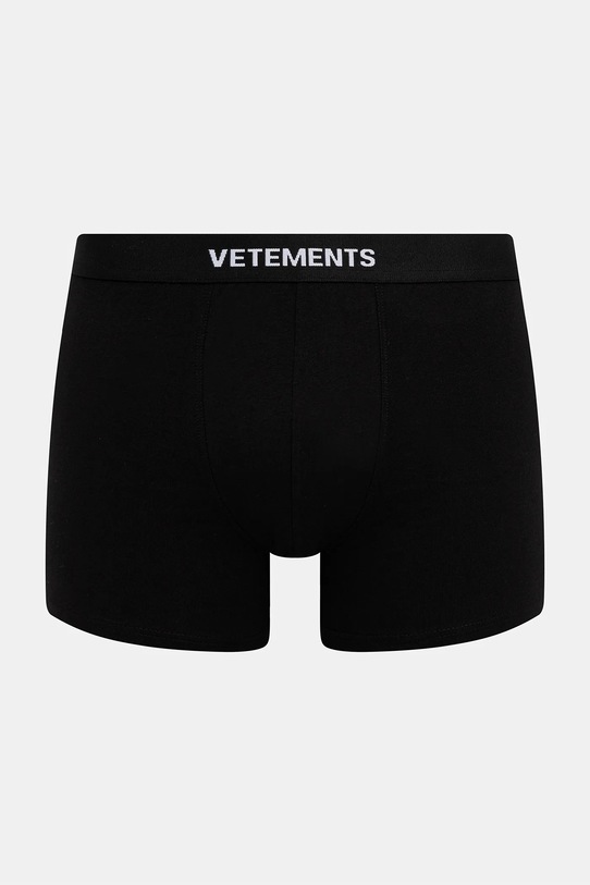 VETEMENTS bokserki Logo dzianina czarny ME76UN273B