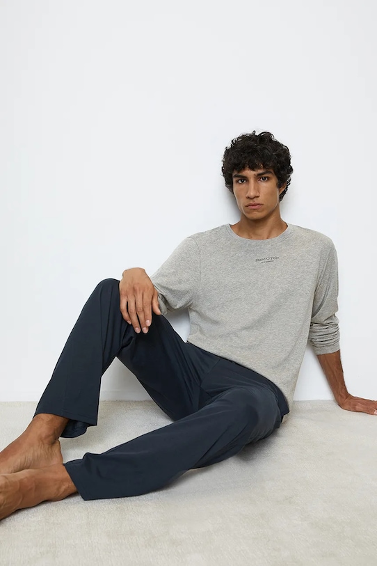 Marc O'Polo piżama bawełniana szary 10218118