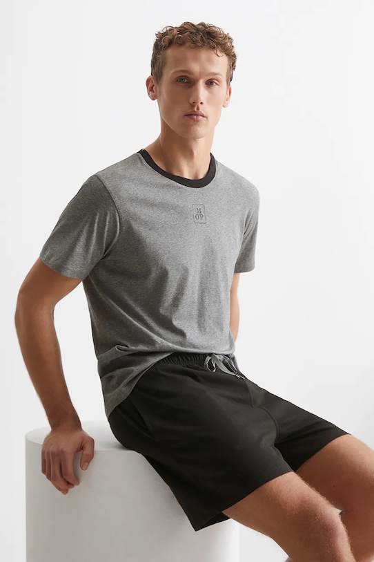 Marc O'Polo piżama bawełniana szary 10225207