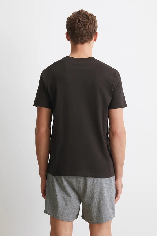 Marc O'Polo piżama bawełniana 10225208 czarny SS26