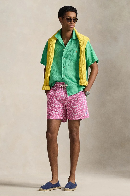 Odzież Polo Ralph Lauren szorty kąpielowe męskie 710B14028 różowy