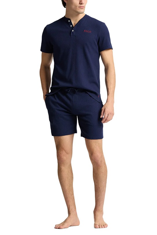 Oblečenie Polo Ralph Lauren pyžamová košeľa pánska 714965509 tmavomodrá