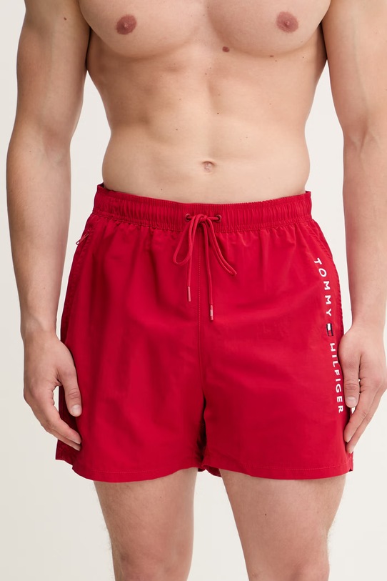 Tommy Hilfiger koupací šortky pánské UM0UM03748 červená SS26