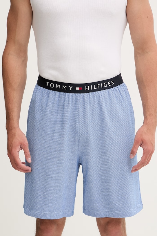 Tommy Hilfiger pyžamové šortky pánské bavlněné s elastanem modrá UM0UM03788