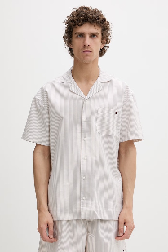 Tommy Hilfiger pyžamo pánske bavlnené UM0UM03818 béžová SS26