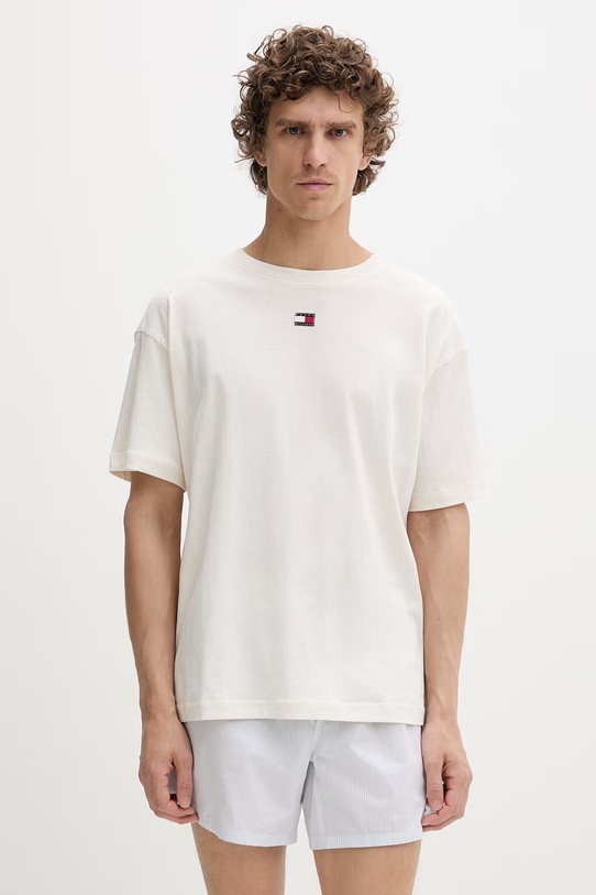 Oblečenie Tommy Hilfiger dvojdielne pyžamo pánske bavlnené UM0UM03832 béžová