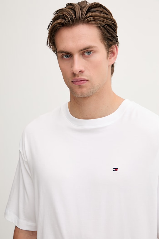 Tommy Hilfiger pijama din două piese pentru bărbați, din bumbac cu elastan alb UM0UM03834