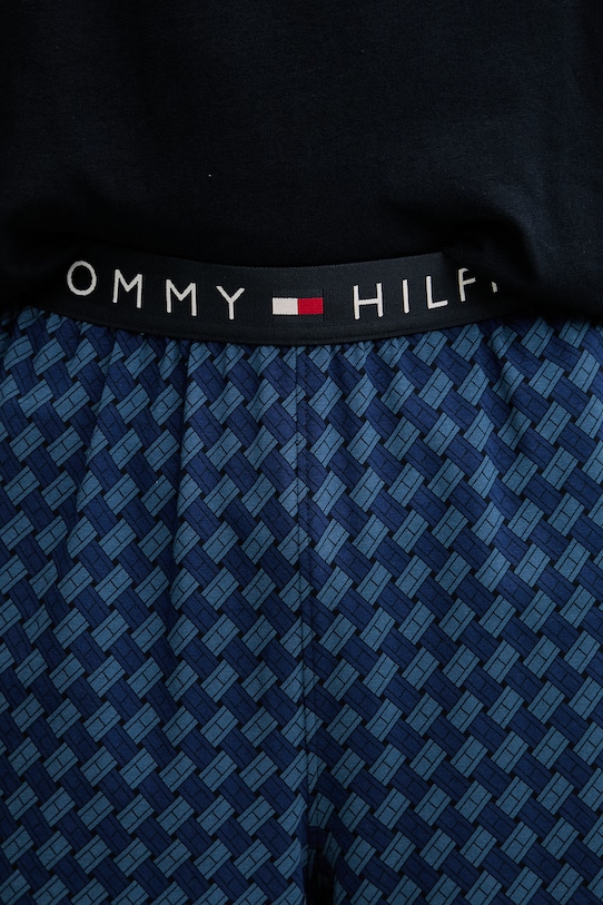 Tommy Hilfiger dvoudílné pyžamo pánské bavlněné s elastanem UM0UM03834 námořnická modř
