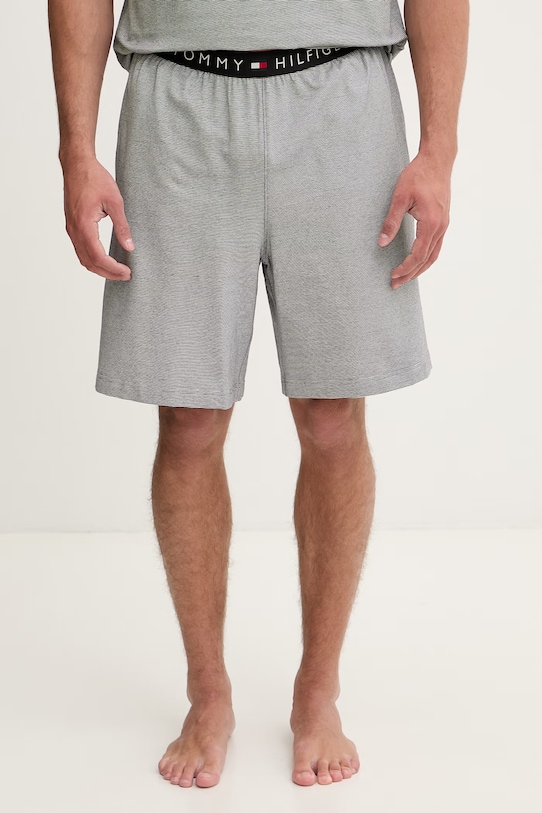 Oblečení Tommy Hilfiger dvoudílné pyžamo pánské bavlněné s elastanem UM0UM03846 černá