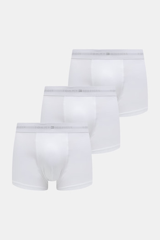 Tommy Hilfiger priliehavé boxerky pánske bavlnené s elastanom 3-pak biela UM0UM03768