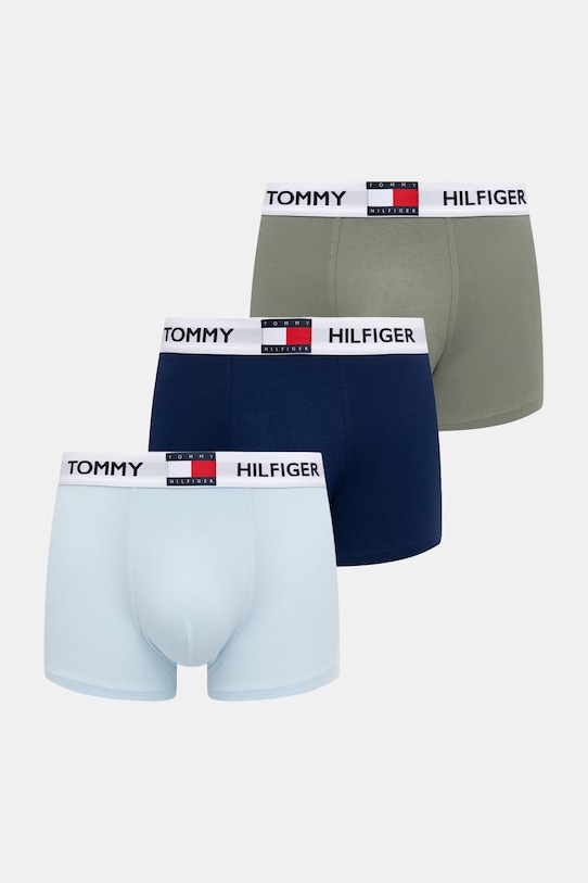 Tommy Hilfiger boxerky pánske bavlnené s elastanom 3-pak tmavomodrá UM0UM03835