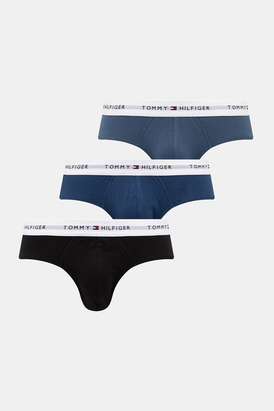 Tommy Hilfiger slipy męskie bawełniane z elastanem 3-pack niebieski UM0UM03875