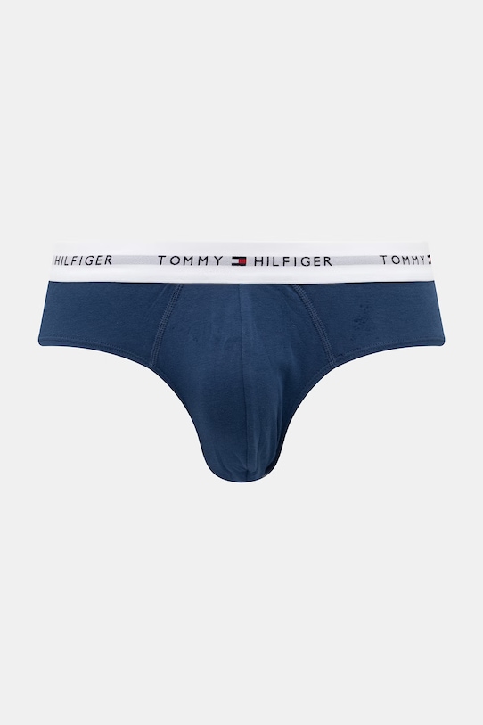 Odzież Tommy Hilfiger slipy męskie bawełniane z elastanem 3-pack UM0UM03875 niebieski