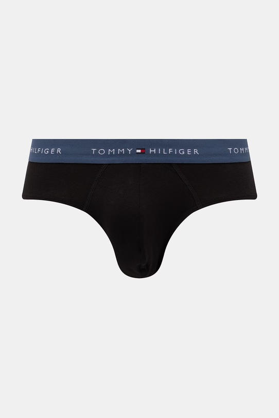 Tommy Hilfiger slipy męskie bawełniane z elastanem 3-pack czarny UM0UM03876