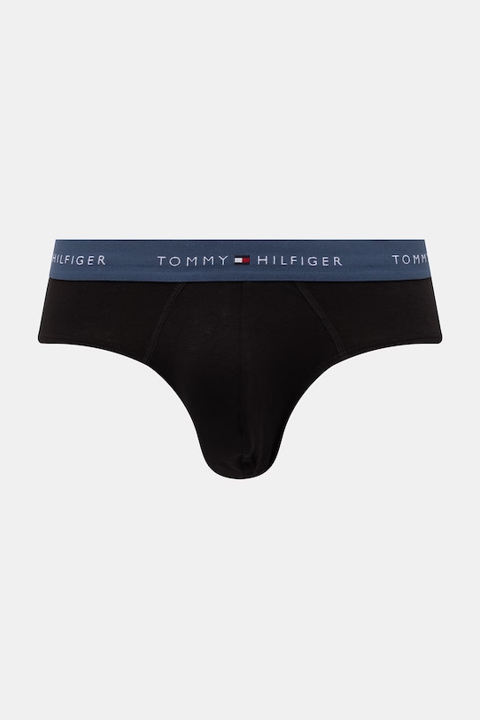 Tommy Hilfiger slipy męskie bawełniane z elastanem 3-pack czarny UM0UM03876