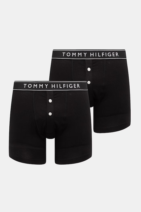 Tommy Hilfiger bokserki męskie bawełniane z elastanem 2-pack czarny UM0UM03879