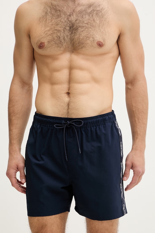 Calvin Klein kopalne kratke hlače moške LV00N61002 mornarsko modra SS26