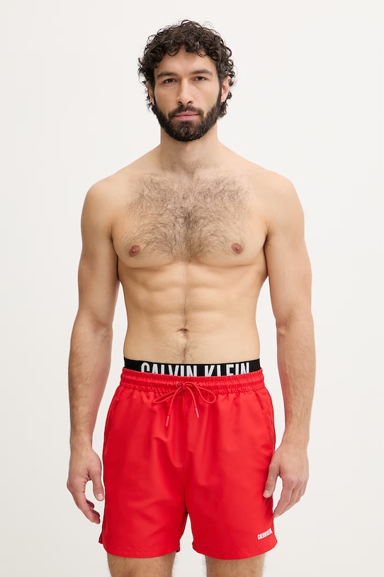 Calvin Klein kopalne kratke hlače moške rdeča LV00N61015