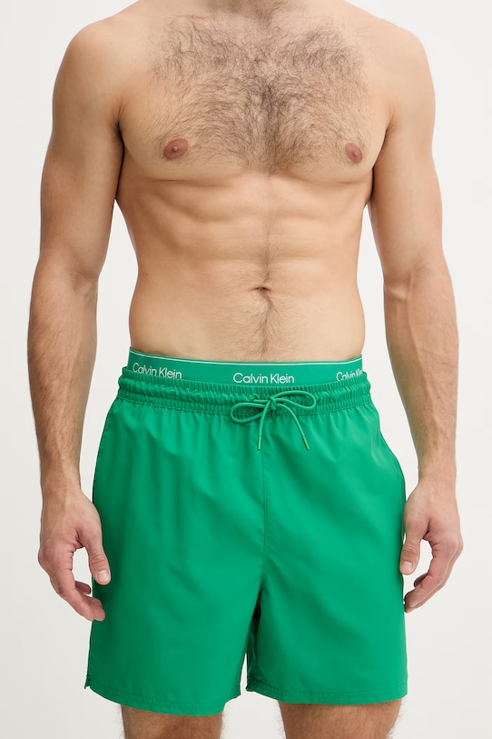 Calvin Klein pantaloncini da bagno da uomo LV00N61023 verde SS26