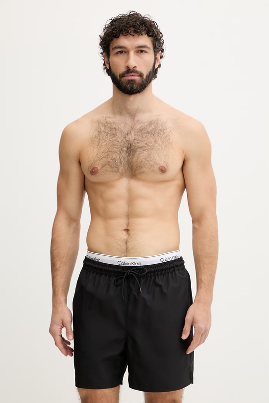 Calvin Klein σορτς μαγιό Ανδρικά μαύρο LV00N61023