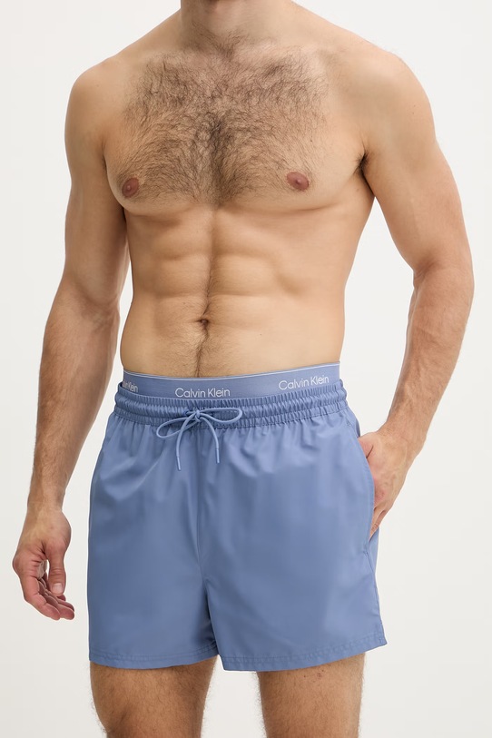 Calvin Klein pantaloni scurți de baie pentru bărbați LV00N61024 albastru SS26