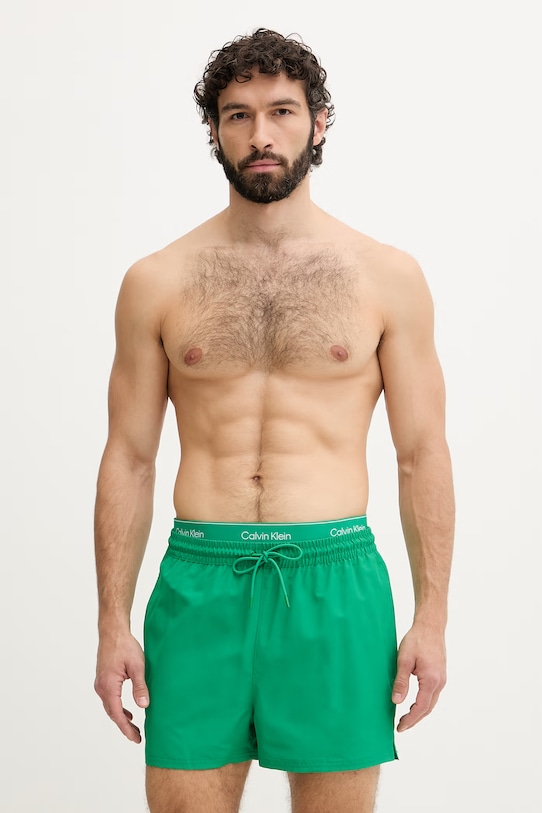 Calvin Klein pantaloncini da bagno da uomo verde LV00N61024
