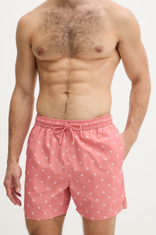 Calvin Klein σορτς μαγιό Ανδρικά LV00N61027 πορτοκαλί SS26