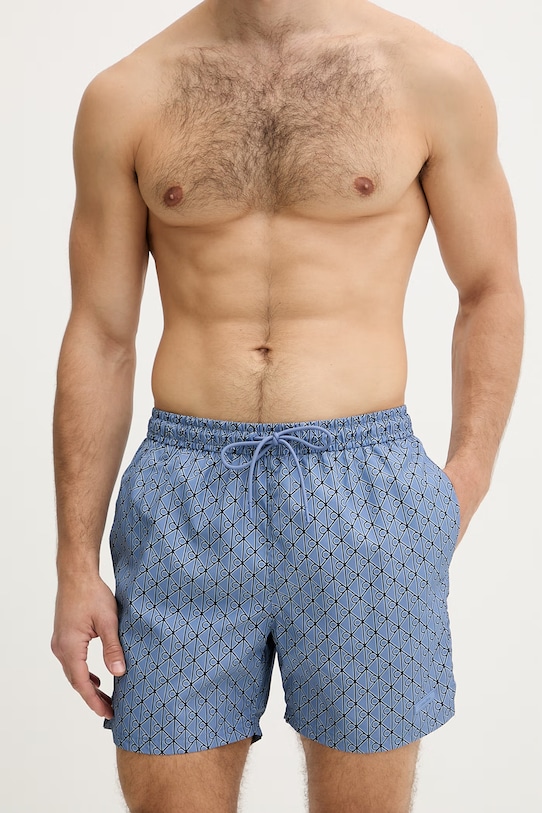 Calvin Klein kopalne kratke hlače moške LV00N61027 modra SS26